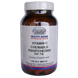 Healthy Aging Nutraceuticals Vitamin C Chewable 500 Mg Rasp/cherry 100 Vegetarian Wafer