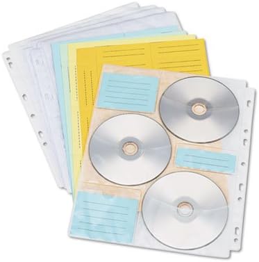 Two-Sided CD/DVD Pages for Three-Ring Binder, 10/Pack, Sold as 1 Package, 10 Sheet per Package
