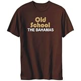 T-Shirt Mens Brown  OLD SCHOOL The Bahamas  Countries