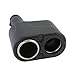 TOOGOO Two-Way 12V DC Car Charger Cigar Cigarette Lighter Double Power Adapter Socket Splitter, Black / DUAL SPLITTER / UNIVERSAL for suitable for cell phone, GPS, iPod, and PDA (ALL Cell Phone Models such as Apple iPhone , Acer, Asus, Audiovox, Blackberry, Casi
