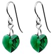 Titanium Heart May Birthstone Earrings Made with SWAROVSKI ELEMENTS