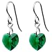 Titanium Heart May Birthstone Earrings Made with SWAROVSKI ELEMENTS