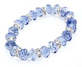 Light Sapphire Single Strand Elizabeth Swarovski Crystal Bracelet