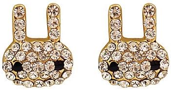Suvit Buy@Little Rabbit Pattern Earrings (Golden)