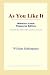 As You Like It (Webster's Czech Thesaurus Edition)