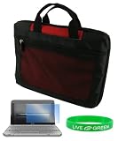 41Zb5Z4BXgL. SL160  Dell Inspiron Mini 10 Inch 10.1 Inch Lightweight Checkpoint Friendly Netbook Bag + Screen Protector   Red Black