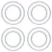 4 Gauge Clear Rubber O-Ring 4-Pack