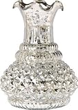 Silver Mercury Glass Vase (ruffled genie design)