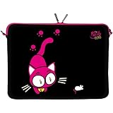 KITTY TO GO LS141-10 Designer Netbook Sleeve 10.1" (25.9cm) Laptop Bag "Made in Germany" Tablet Cover neoprene soft carry case up to 10.2 inch