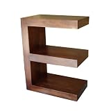Dakota E Shaped Display Unit Bookcase Dark Shade