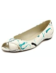 Shoes: Stuart Weitzman Nuexflat Women US 10 Ivory Peep Toe Flats - Stuart Weitzman