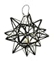18-point Hanging Glass Star Tealight Holder with Antique Metal Frame