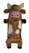 Kyjen Plush Puppies Water Bottle Buddy Cow Dog Toy