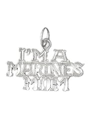 Clevereves 14K White Gold Armed Forces Pendant 1.1 - Gram(s)