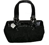 Coach Black Signature Large Pleated Tote Zip Handbag 13742 41ZbEj5mT L. SL160 Coach Black Signature Large Pleated Tote Zip Handbag 13742