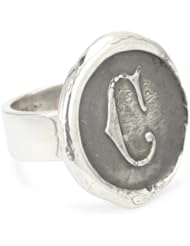 Pyrrha "talisman" Sterling Silver Initial Ring