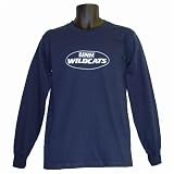 UNH Wildcats with Cat Paw Navy Longsleeve Tee