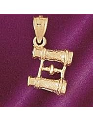 Dazzlers Solid 14k Gold Binoculars Charm Pendant Available in three colors from jewelsberry (weights: 2.5 grams only)