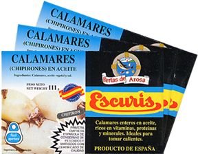 3 PACK Chipirones Calamares in Oil by Escuris