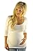 Mommylicious Black and Tan Striped Seamless Scoop Neck Maternity Top (Black Tan Striped)