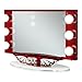 Silver Vanity Girl Starlet Lighted Vanity Mirror with Optic Glass and 6 Cosmetic Light Bulbs Around Frame