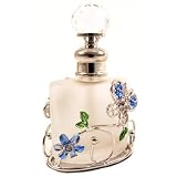 Frosted Glass Perfume Bottle with Butterfly