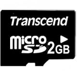 Transcend 2GB MicroSD Micro Secure Digital Card with SD Adapter
