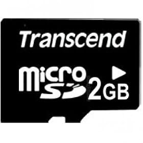 Transcend 2GB MicroSD Micro Secure Digital Card with SD Adapter