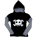 Nightmare Before Christmas - Bones Striped Ladies Hooded Long Sleeve