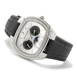 Accutron Women's Diamond Swiss Quartz Multifunction Leather Strap Watch