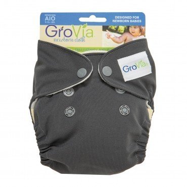 GroVia Cloth All-In-One Diaper, Cloud, Newborn image