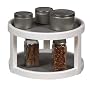 Double 10" Lazy Susan (White) (6"H x 10"Diameter)
