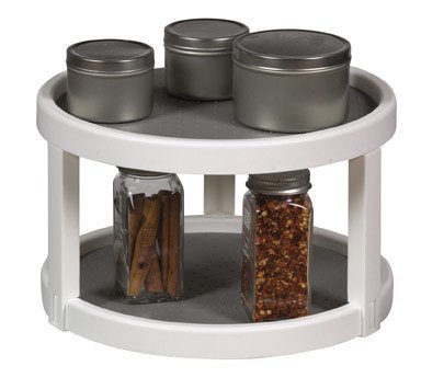 Childrens Toyshop  Kitchen & Housewares : Double 10" Lazy Susan (White) (6"H x 10"Diameter)