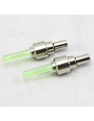 Sports: EVTECH(TM) 2PCS BLUE LED Flash Tyre Wheel Valve Cap Light for Car Bike bicycle Motorbicycle Wheel Light Tire Light - EVTECH