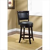 24"H Counter Height Swivel Stool with Cappuccino Seat and Back in Cappuccin ....
