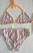 Girls 7-16 2-piece Swimwear Triangle Top Bikini Multi Stripe