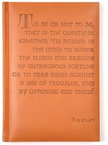 Quoted "To Be or Not To Be" Journal, Fully Embossed