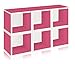 Way Basics Eco Stackable Storage Cube, Cubby Organizer (Tool-Free Assembly and Uniquely Crafted from Sustainable Non Toxic zBoard paperboard), Pink
