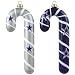 NFL Dallas Cowboys Blown Glass Candy Cane Ornament Set