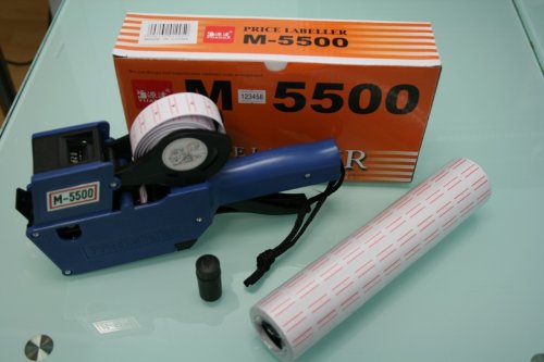 M-5500-1 Pricing Label Price Gun Kit Marker Gun/ink Roll/10 Rolls Labels
