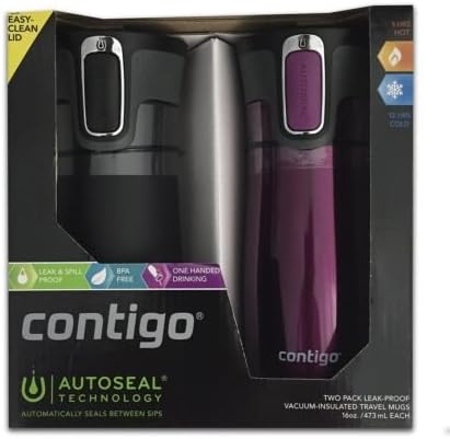 Travel Coffee Mug Contigo Autoseal Vacuum Insulated West Loop Stainless Steel Travel Mug with E... Coffee Mug