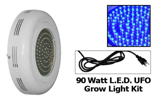 90 Watt Advance Spectrum All Blue LED Grow Light UFO Kit