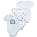Petit Lem Baby-Boys Newborn 3 Pack Bodysuits, A Elephant, Newborn