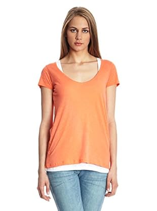 Wrangler Camiseta Manga Corta ESSENTIAL S/S+TANK (Naranja / Blanco)