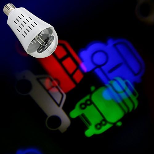 HOWSAN Holiday Lights projection Rotating LED RGB Lamp- E26/ E27 Base 4W Crystal Ball Stage Bulb for Party DJ Home Room Decoration (car)