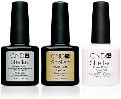 CND Shellac Base Coat, Top Coat &amp; Color Combo (Cream Puff)
