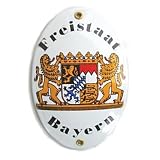 Bavarian Coat of Arms Enamel Sign &acute; Freistaat Bayern &acute; - B0026MC2RY