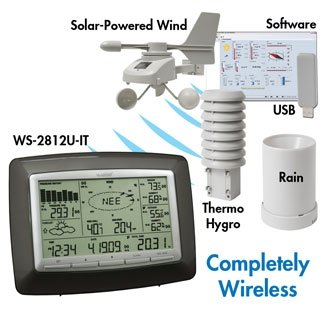La Crosse Technology WS-2812U-IT Professional Weather Center with Solar Wind Sensor