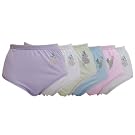 Womens/Ladies Embroidered Underwear Full Briefs (Pack of 6)