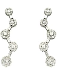 14K White Gold 2.07cttw Round Diamond Earring